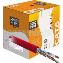 Cabo De Rede Cat6 Sohoplus Furukawa Vermelho C/305Mts