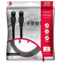 Cabo de Rede CAT7 PATCH CORD FTP 600 MHZ / 10 GBPS 1M Preto