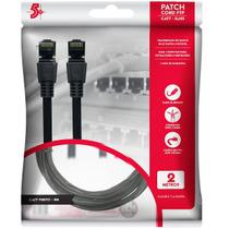 Cabo de Rede CAT7 PATCH CORD FTP 600 MHZ / 10 GBPS 2M Preto - 5+