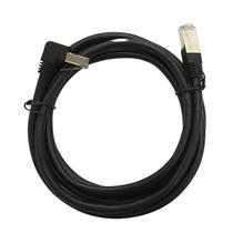 Cabo De Rede Cat7 Plug 90 Graus Para Cima Preto - 5 Metros Cabo De Rede Cat7 Plug 90 Graus Para Cima Preto - 5 Metros