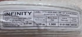 Cabo de rede/ cftv awg cmx cat 5e (0,40) Branco Cabo de rede/ cftv awg cmx cat 5e (0,40) Branco