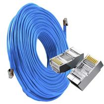 Cabo De Rede Cftv Blindado Ftp Gigabit Crimpado Pronto 20M