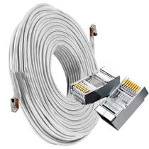 Cabo De Rede Cftv Blindado Ftp Gigabit Crimpado Pronto 50m