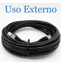 Cabo de rede / CFTV -- Rolo c/ 15 metros -- Uso Externo -- Capa Dupla -- Montado