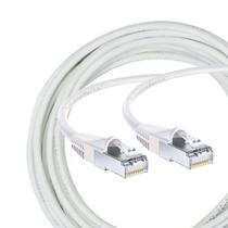 Cabo De Rede Com 5 Metros Ethernet Lan Rj45 Internet Branco