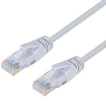 Cabo de rede conector rj45 cat5 com 1 metro cinza - 03951