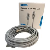 Cabo de rede conexão RJ45 Cat6 de 15 metros transmissão estável LE-315 conector banhado em ouro