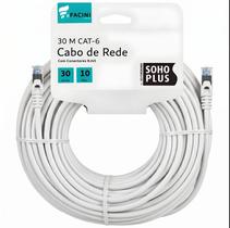 Cabo de Rede eFacini Branco CAT6 Furukawa 100% Cobre, Anatel 30 Metros Cabo de Rede eFacini Branco CAT6 Furukawa 100% Cobre, Anatel 30 Metros