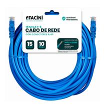Cabo De Rede eFacini Cat6 Azul EfConnect 100 Cobre 15 Metros