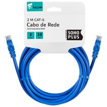 Cabo de Rede eFacini CAT6 Furukawa 100% Cobre, Anatel - 2 Metros Azul