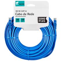 Cabo de Rede eFacini CAT6 Furukawa 100% Cobre, Anatel 30 metros azul