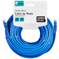 Cabo de Rede eFacini CAT6 Furukawa 100% Cobre, Anatel 70 metros azul