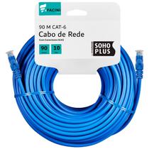 Cabo de Rede eFacini CAT6 Furukawa 100% Cobre, Anatel 90 metros azul