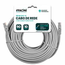 Cabo de Rede eFacini CAT6100 Cobre, Anatel 90 Metros cinza