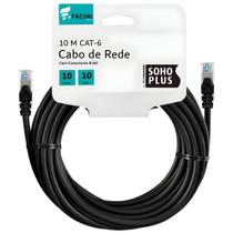 Cabo de Rede eFacini Preto CAT6 Furukawa 100% Cobre, Anatel 10 Metros Cabo de Rede eFacini Preto CAT6 Furukawa 100% Cobre, Anatel 10 Metros