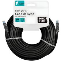 Cabo de Rede eFacini Preto CAT6 Furukawa 100% Cobre, Anatel 50 Metros Cabo de Rede eFacini Preto CAT6 Furukawa 100% Cobre, Anatel 50 Metros