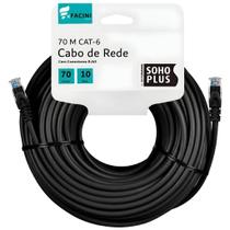 Cabo de Rede eFacini Preto CAT6 Furukawa 100% Cobre, Anatel 70 Metros Cabo de Rede eFacini Preto CAT6 Furukawa 100% Cobre, Anatel 70 Metros