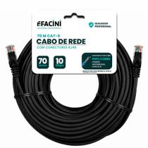 Cabo de Rede eFacini Preto CAT6 Intelbras 100 Cobre, Anatel 70 Metros
