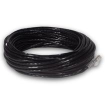 Cabo de Rede Ethernet 20 Metros 20m Preto CAT5e UTP com RJ45 Crimpado Testado