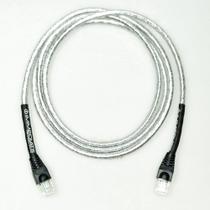 Cabo de Rede Ethernet CAT6 Revestido em Tecido Prata - 15 Metros