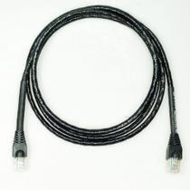 Cabo de Rede Ethernet CAT6 Revestido em Tecido Preto Brilhoso - 15 Metros Cabo de Rede Ethernet CAT6 Revestido em Tecido Preto Brilhoso - 15 Metros