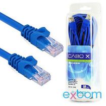 Cabo de Rede Ethernet Lan RJ45 CAT5E Azul 10 CBX-N5C100 - Exbom