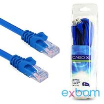 Cabo de Rede Ethernet Lan Rj45 Cat5e Azul 5 Metros