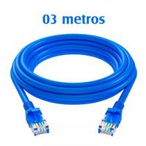 Cabo de Rede Ethernet RJ-45 03 Metros - Azul - Gold