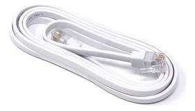 Cabo De Rede Exbom Rj45 Ethernet Flat Branco 5 Metros