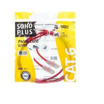 Cabo De Rede Furukawa Patch Cord U/Utp Cat6 Cmx 0.5M Vermelho Sohoplus T568A/B