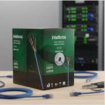 Cabo De Rede Impact Lan Cat5e 4p Azul Intelbras 305m Cabo De Rede Impact Lan Cat5e 4p Azul Intelbras 305m