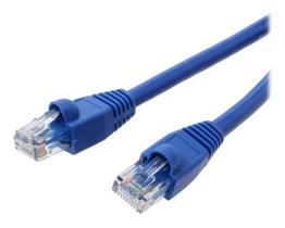 Cabo de rede / Internet / Montado / Azul -- 1 metro -- Kit c/ 10 unidades .