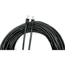 Cabo de rede / Internet / Montado / PRETO -- 2 metros -- Kit c/ 5 unidades .