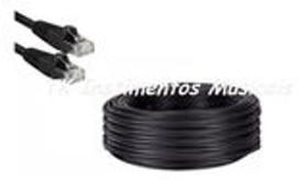 Cabo de rede / Internet / Montado / Preto -- rolo c/ 50 Metros