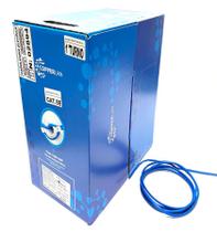 Cabo De Rede Lan Cat5e Utp 4p Cmx Azul 80m - 80 metros Copperlan