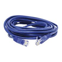 Cabo de Rede Montado Patch Cord, 5 m, Azul, RJ/RJ 568B - Interneed