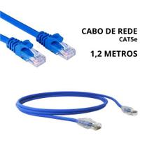 Cabo De Rede net 1,2 metros Azul Cat5e internet roteador