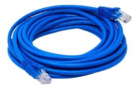 Cabo de rede patch cord cat5 de 5mt azul cr50