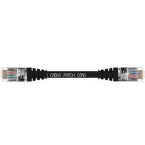 Cabo de Rede Patch Cord Cat5e 100% Cobre Blindado Preto 10 centímetros