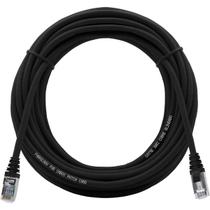 Cabo de Rede Patch Cord Cat5e 100% Cobre Blindado Preto 10 Metros