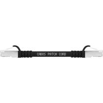 Cabo de Rede Patch Cord Cat5e 100% Cobre Blindado Preto 15 centímetros
