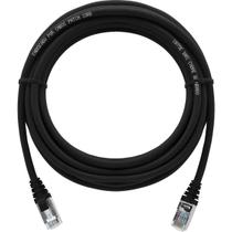 Cabo de Rede Patch Cord Cat5e 100% Cobre Blindado Preto 5 Metros