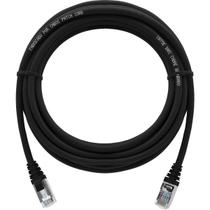 Cabo de Rede Patch Cord Cat5e 100% Cobre Blindado Preto 8 Metros