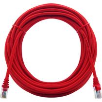 Cabo de Rede Patch Cord Cat5e CCA 30 Metros Vermelho para Roteador