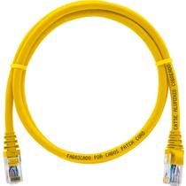 Cabo de Rede Patch Cord Cat5e CCA Amarelo 1 Metro