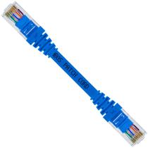 Cabo de Rede Patch Cord Cat5e CCA Azul 10 centímetros Curto