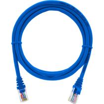 Cabo de Rede Patch Cord Cat5e CCA Azul 3 Metros
