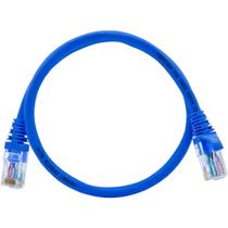 Cabo de Rede Patch Cord Cat5e CCA Azul 70 centímetros Cabo de Rede Patch Cord Cat5e CCA Azul 70 centímetros