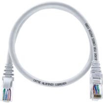Cabo de Rede Patch Cord Cat5e CCA Branco 50 centímetros Cabo de Rede Patch Cord Cat5e CCA Branco 50 centímetros
