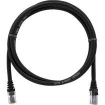 Cabo de Rede Patch Cord Cat5e CCA Preto 2 Metros Cabo de Rede Patch Cord Cat5e CCA Preto 2 Metros